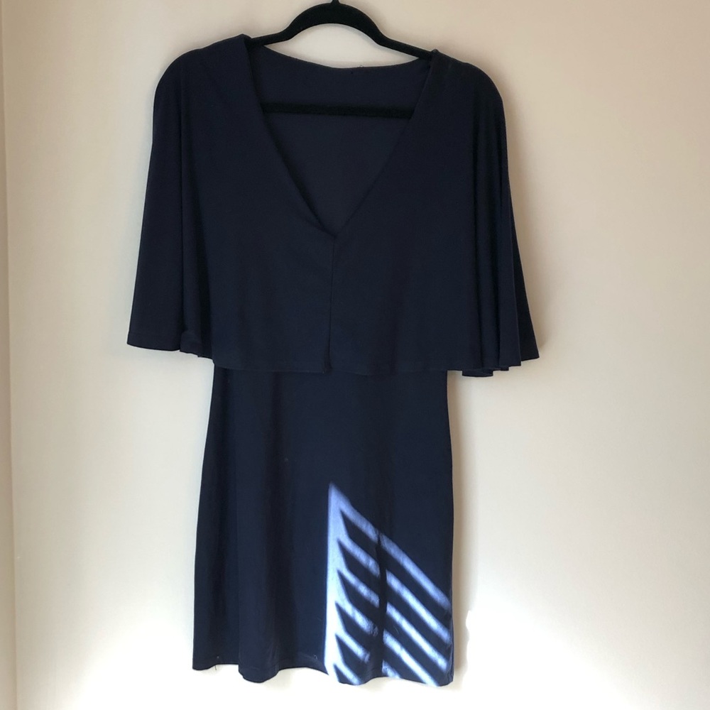 Soft Navy V Neck Dress